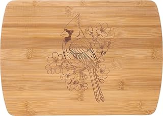 Spoontiques Cardinal Cutting Board for Kitchen - Durable Wood Cutting Board with Knife-Friendly Surface, Easy to Clean, Lightweight Food Prep Board for Meat, Vegetables & Fruit