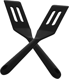 2pcs Silicone Cooking Spatulas for Nonstick Pans, Heat-resistant Fish and Steak Turner Kitchen Utensils Set for Home and Restaurant Use