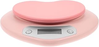 Electronic Kitchen Scale 5kg Capacity Portable High Precision Baking Pastry Scale with 1g Accuracy Battery Operated Pink Kitchen Accessory for Home Cooking