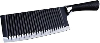 CHILDWEET Stainless Steel Crinkle Cutting Tool Wavy Potato Slicer Vegetable Wavy Chopper Kitchen Mandoline for Home Cooking and French Fries Preparation