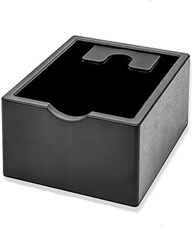 ABS Coffee Knock Box Espresso Grounds Container Detachable Knocking Slag Bucket Anti Slip Base Barista Accessories Maker Tools(Black)