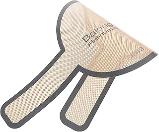 Non-slip Baking Dough Mat with Long Handle Food-grade Silicone Pastry Rolling Mat for Kneading and Bread Making Kitchen Baking Accessory with Gray Trim Yellow Base