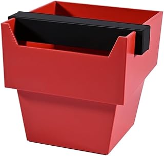Coffee Knock Box Espresso Grounds Bin Durable Anti-Slip Coffee Waste Container For Home Barista Commercial Cafe Use(Red)