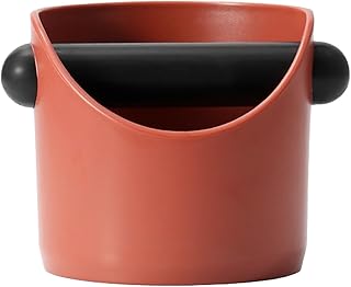 Espresso Knock Box Puck Container, Anti-Slip Coffee Grounds Bin For Commercial Cafe & Home Use, Sturdy Barista Accessory With Ea(Red)