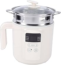 Pssopp Electric Cooker, Multifunctional 1.8L Large Slow Capacity Pressure Cooker Hotpot and Deep Fryer Pot for Noodles Rice Soup Ramen (US Plug 110V)