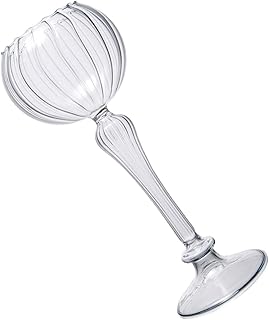 Creative Cocktail Wine Glass Set, 1pcs Tall Stemmed Glass Bar Wine Cup Floral Design, Glassware for Home Entertaining and Party Use