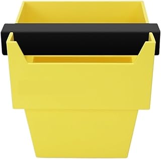 Coffee Knock Box Grind Ground Container Dump Waste Bin Bar Cafe Barista Tool Espresso Machine Accessory(1.5L Yellow)