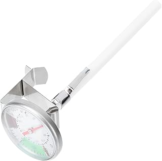 Probe Type Food Thermometer, Stainless Steel Cooking Thermometer with Heat-Resistant Metal Probe, Instant-Read Temperature Gauge for Coffee, Milk, Meat, and Kitchen Use
