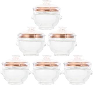 6 Pcs 100ml Airtight Glass Sealed Bottles with Golden Lids for Food Preservation and Bird's Nest Storage, Household Food Storage Containers for Pantry and Kitchen Organization