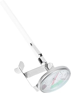 Instant Read Food Thermometer Probe Stainless Steel High Temperature Gauge for Coffee Milk Meat Cooking Kitchen Use with White Dial –