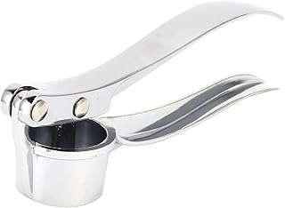 Stainless Steel Garlic Press, Kitchen Garlic Mincer Crusher Squeezer with Ergonomic Handle Heavy Duty Press Rocker