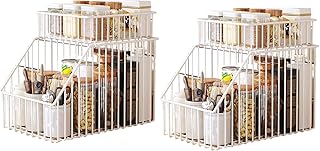 Under Sink Organizer Stainless Steel Storage Rack 8.7x14.2 Inch, Multi Purpose Shelves for Bathroom and Kitchen - Rustproof, Easy Installation, Space Saving Solution