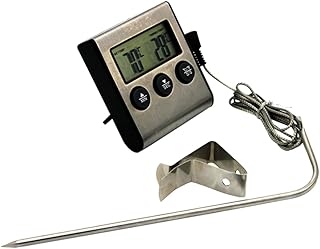 Barbecue Meat Thermometer with Clip, Instant Read Kitchen Oven Food Thermometer for Baking and Grilling, Household Cooking Temperature Gauge