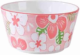 Large Serving Bowls Ceramic Salad Bowl Serving Bowl Set Soup Bowl For Kitchen Microwave & Dishwashers Safe Pho Fruit Pasta Popcorn Bowl (Style 01,4.7 inch Round)