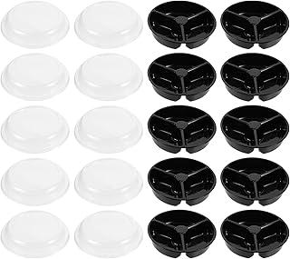 20 Pcs Plastic Fruit Storage Containers with Lid 300g 3-compartment Food Sealing Boxes for Freshness Keeping and Salad Serving, Kitchen Storage for Produce and Meal Prep