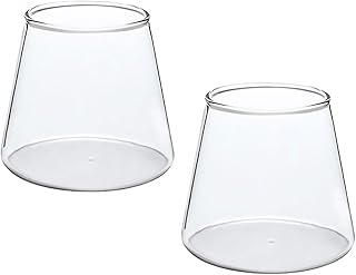 Fuji Mountain Beer Mug and Cocktail Juice Glass Set 300ml, Glass Beverage Cups for Home and Party, 2pcs Sturdy Drinking Tumblers for Entertaining
