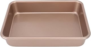 Baking Pan Carbon Steel Baking Sheet Tray Set, Nonstick Rectangular Oven Tray with Raised Edges, Multifunctional Sheet Pan for Baking Cakes Cookies Roasting Vegetables (Medium Rectangular)