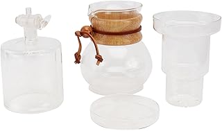 Glass Cold Brew Coffee Maker Ice Drip Pot, Handcrafted Borosilicate Glass Coffee Kettle with Drip Filter, Portable Single-serve Cold Brew Brewer for Home and Travel