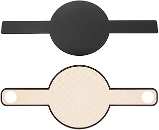 2pcs Silicone Bread Sling Baking Mats for Dutch Oven High-temperature Resistant Non-stick Baking Tools with Long Handles Black and Coffee Color and Dough Transfer