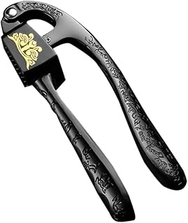 Manual Garlic Press Hand Crusher Zinc Alloy Household Garlic Crusher Tool for Kitchen Cooking and Food Preparation