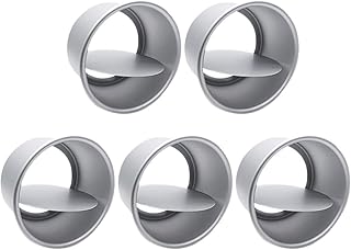 5pcs 4-inch Anodized Thickened round Cake Pans Set with Removable Bottoms, Small Cheesecake Baking Tins for Home and Party Use