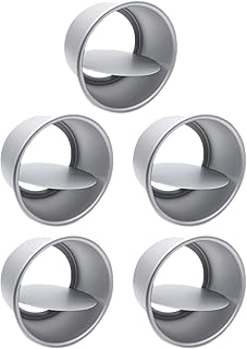 VICASKY 5pcs 4-inch Small round Cake Pans Set, Anodized Aluminum Alloy Cheesecake Baking Molds with Removable Bottoms for Home Baking and Dessert Preparation