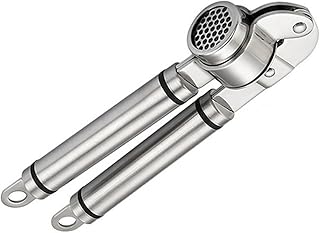 Garlic Press and Mincer 304 Stainless Steel Large Capacity Clove Crusher with Thickened Body for Home and Restaurant Garlic Tool