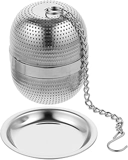 304 Stainless Steel Tea Filter Strainer Set Small Mesh Loose Leaf Tea Infuser Ball with Drip Tray for Cups and Travel Use