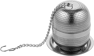 Stainless Steel Tea Infuser Strainer Set with Fine Mesh Filter, Small Cup Ball Steeper and Drip Tray, 304 Food-grade Sturdy Loose Leaf Tea Steeper for Home and Travel