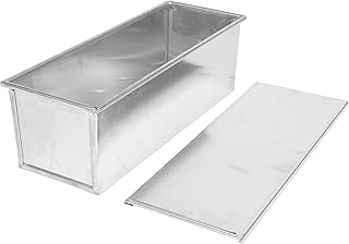 Healifty Non-stick Aluminum Alloy Bread Baking Loaf Pan with Lid 1200g Capacity Cake Toast Mould for Home and Bakery Use