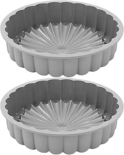2pcs Food-grade Silicone round Cake Pan Set, High Temperature Resistant Nonstick Baking Mold for Cheesecake, Tart, Angel Food Cake, Gray