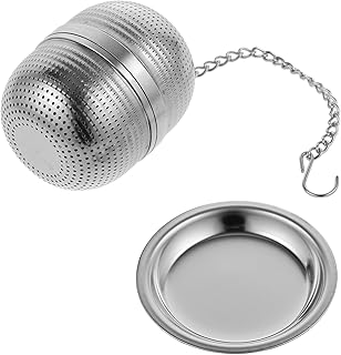 Stainless Steel Tea Infuser Strainer Set 304 Food-grade Mesh Loose Leaf Tea Steeper with Small Ball and Drip Tray at Home