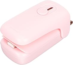 DOITOOL Handheld Mini Vacuum Sealer for Food Bags, Portable 2-in-1 Heat Sealing Machine and Cutter, Small Snack Bag Sealer for Freshness Preservation, Pink