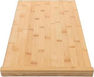 VICASKY Oversized Kitchen Cutting Board with Lip 50x30cm Wood Charcuterie Paddle Board for Food Prep over Sink Vegetable Chopping and Dough Kneading
