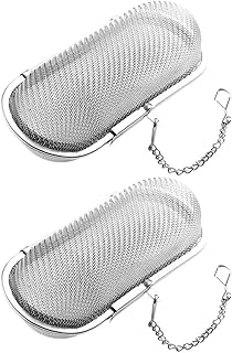 DOITOOL Reusable Stainless Steel Tea Infusers Set of 2 Fine Mesh Loose Leaf Tea Strainers with Lid