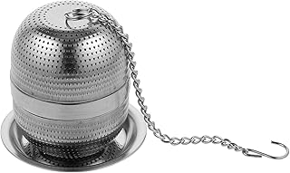Toyvian Stainless Steel Tea Infuser Ball and Tea Filter Set Small Size 304 Metal Mesh with Drip Tray