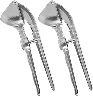 DOITOOL 2pcs Aluminum Alloy Garlic Press Manual Crusher Mincer Tool for Kitchen Cooking Garlic Mincer and Ginger Press for Home Use