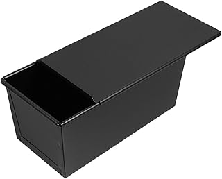 VICASKY Sliding Lid Bread Loaf Pan with Cover 500g Non-stick Toast Mold for Homemade Bread Baking Oven Use