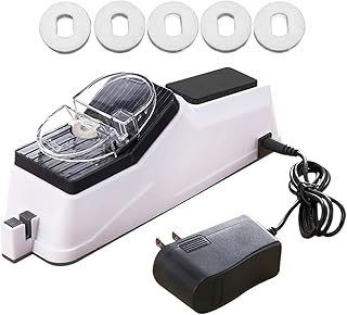 Electric Knives Sharpener - Double-Sided Sharpening Tool, Automatic Professional Grinding Machine with Precision Guides, Blade Restorer, Woodworking Chisel Sharpener for Chefs Restaurant Butchers