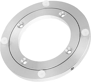 Aluminium Alloy 5-inch Dining Table Turntable Bearing Base, 360° Smooth Rotating Swivel Plate for Lazy Susan and Kitchen Storage Organization