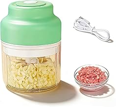 2026 Electric Garlic Chopper, Mini Portable Veggie Chopper USB Charging Wireless Food Processor, Portable Kitchen Gadget (Green,320 ML)