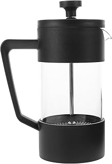 VICASKY Manual Coffee Maker 350ml High-heat Borosilicate Glass Coffee Press Pot Cold Brew for Kitchen Travel Camping Black