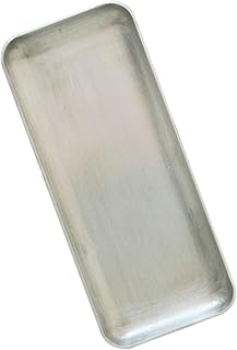 Retro Aluminum Storage Tray Small Food Serving Platter Silver Industrial Style Snack Plate for Party Supplies and Food Photography