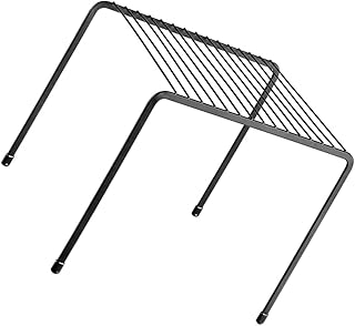 Iron Spice Rack Double-layer Countertop Organizer with Feet Pads, Metal Wire Storage Shelf for Kitchen Desktop, Versatile Household Spice Stand