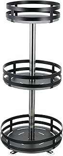Rotatable 3-tier Spice Rack 360° Turntable Seasoning Bottle Organizer Kitchen Storage Shelf for Home Countertop Sundries Holder