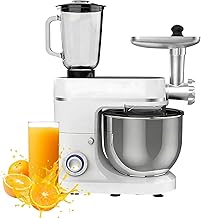 Blending 1500W Professional Stand Mixer with 3-In-1 Function, Blender and Meat Grinder Attachments, adjustable 6+P velocity adjustment, 10L Bowl for Home Baking and Cooking