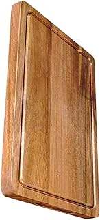 Wooden Cutting Board for Kitchen, Thick Square Food-grade Wood Chopping Board with Juice Groove, Large Cutting Surface for Home Cooking and Restaurant Use