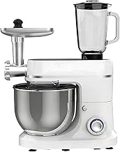 Multifunctional Stand Mixer 1500W 3-In-1 Kitchen Mixer with Professional Food Processor, Blender, Meat Grinder, adjustable 6+P velocity adjustment, Stainless Steel Bowl for Baking and Cooking