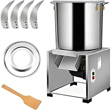 Heavy-Duty Vegetable Chopper 1800W, 3500 RPM Commercial Food Processor with 4 Blades, 50-120kg/h Output for Poultry Feed, Fruits, and Ginger