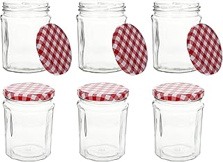 6pcs 380ml round Glass Honey Jars Food Storage Bottles with Airtight Seals for Kitchen Pantry Preservation and Dried Fruit Storage